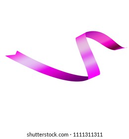  Pink atlas ribbon. Vector illustration