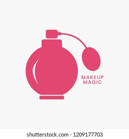 Pink atomizer perfume bottle icon