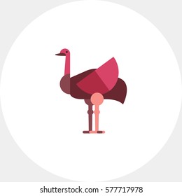 Pink Australian emu icon