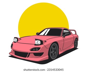 pink auto mobile color for car illustration design vector