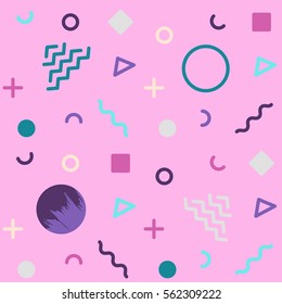 Pink avant-garde geometric seamless pattern