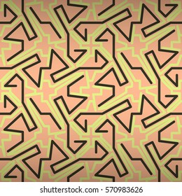 Pink avocado geometric seamless pattern in graphic style.