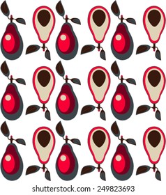 pink avocado pattern