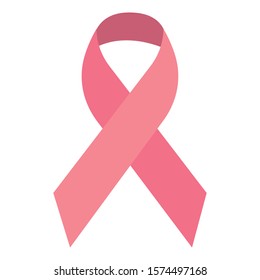 Pink awareness ribbon. Breast cancer - Vector illustration design