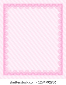 Pink Awesome Certificate template. Retro design. With background. Customizable, Easy to edit and change colors. 