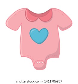 pink baby clothes vector illustration