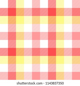 Pink baby color plaid seamless pattern. Vector illustration.