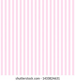 Pink baby color striped fabric texture seamless pattern. Vector illustration.