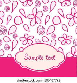 Pink baby cover with seamless pattern in vector format