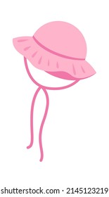 Pink Baby Hat. Vector Illustration