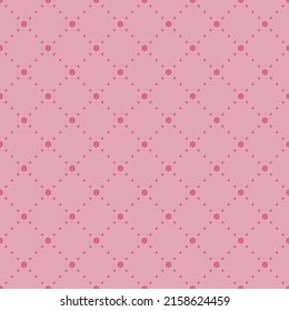pink baby repetitive background with doted rhombus. vector seamless pattern. classic stylish texture. fabric swatch. wrapping paper. continuous print. design template for textile, apparel, home decor