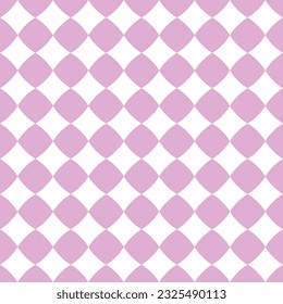 Patrón ininterrumpido de bebé rosado con cuadrados. Patrón de baldosas de cuadros, fondo de papel pintado rosa y blanco.