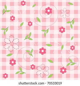 Pink baby seamless. Vector  illustration.