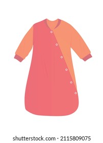 Pink baby sleeping sack. vector