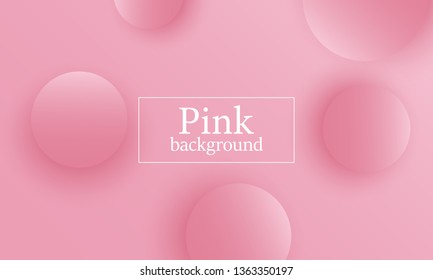 Pink background. 3d design. Dynamic elements. Minimal cover. Landing page. Modern fluid gradient. Vector illustration.