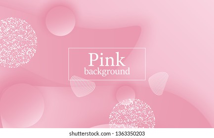 Pink background. 3d design. Dynamic elements. Minimal cover. Landing page. Modern fluid gradient. Vector illustration.