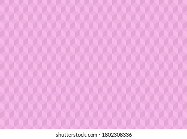 Pink background with 3d squares. Seamless vector Illustration. Geometric design for web, print for wrapping, fabric, poster, etc. Follow other mosaic patterns in my collection.