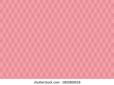 Pink background with 3d squares. Seamless vector Illustration. Geometric design for web, print for wrapping, fabric, poster, etc. Follow other mosaic patterns in my collection.