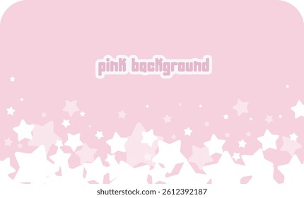 Pink background abstract cute  geometric  shape. vector