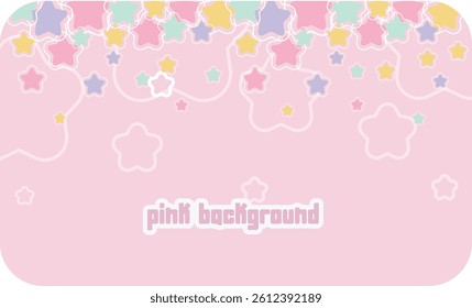 Pink background abstract cute  geometric  shape. vector