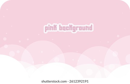 Pink background abstract cute  geometric  shape. vector