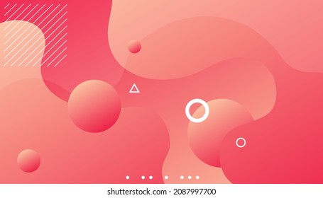 Pink background with abstract Gradient background.  liquid fluid shapes background. Eps10 vector illustration
