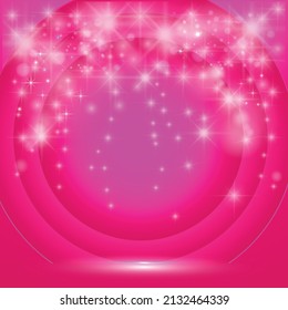 pink background abstract with gradient in studio and wall texture vector, empty room studio used for product presentation, pink wallpaper with shine use for product shooting