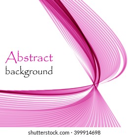 Pink background with abstract  wave