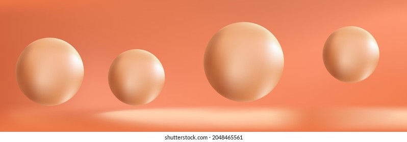 pink background with ball or circle with shadow. vector illustration