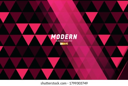 pink background banner design with red light and triangle texture.