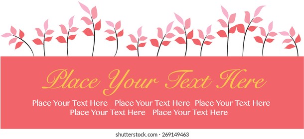 pink background banner with flower