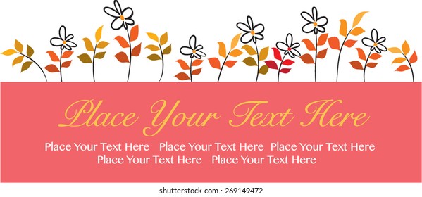 pink background banner with flower