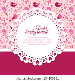 pink background with birds