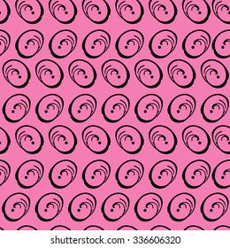 Pink background with black abstract print
