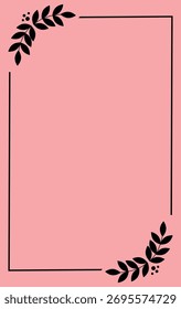 Fondo rosa con marco negro