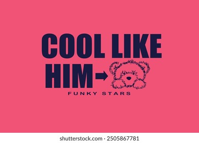 a pink background with a black and white logo