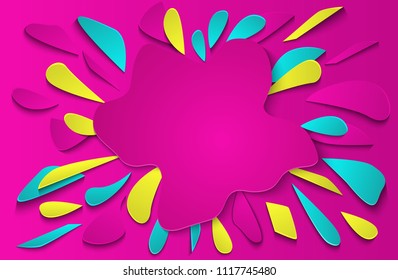 Pink background with BLOB and spray