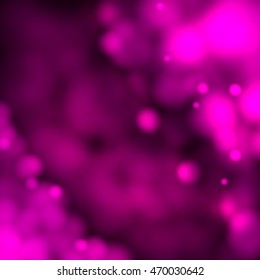 Pink background with bokeh and light. Love illustration. Abstract vector art