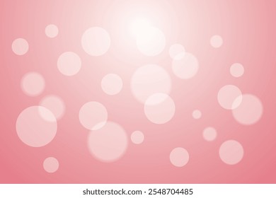 Fondo rosa con luces bokeh y diseño de gradiente brillante, Ilustración vectorial. Un telón de fondo suave y romántico perfecto para tarjetas de boda, decoraciones de San Valentín y celebraciones festivas.