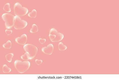 pink background bokeh vector illustration for love day