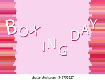 Pink Background of Boxing Day Shopping for Start Christmas Shopping Season.