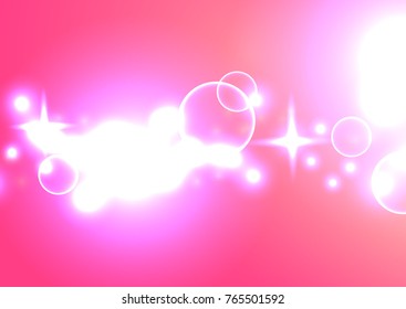 Pink background with bright lighting - vector.