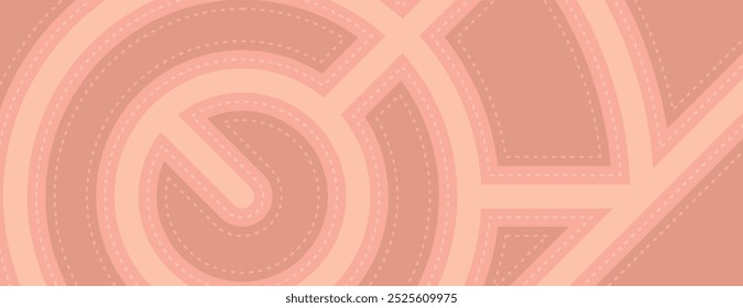 A pink background with a circle in the middle. The circle is surrounded by a series of lines