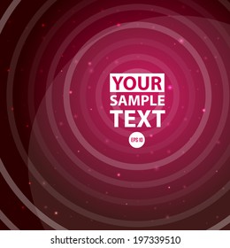 Pink background with circle and stars. Vector illustration for you design.