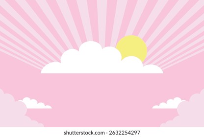 arrière-plan rose avec nuage et coups de soleil dessus