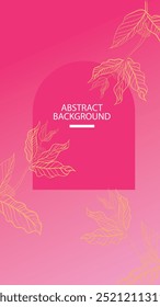 Pink Background with coffe Branch