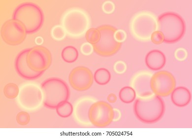 Pink background with color rings. Vector illustration EPS10
