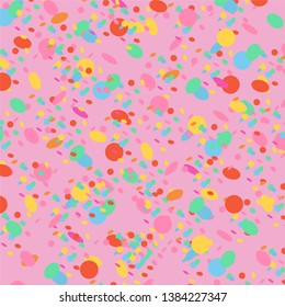 pink background confetti party pattern vector