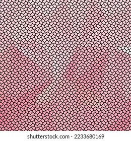 Pink background consisting of pebbles. Vector template in polygonal style.