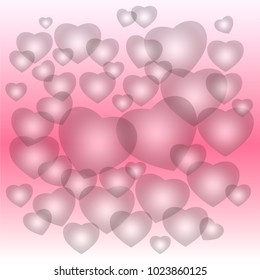 Pink Background design with Pink Hearts